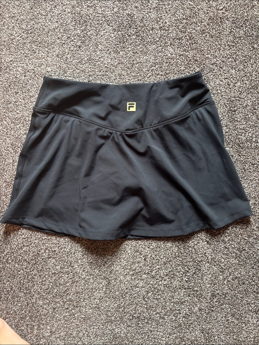 Fila Black Women's Tennis Skort with Subtle Logo